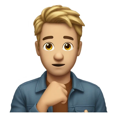 Me looking annoyed holding my hand up in front of me sticker