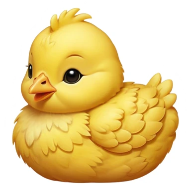 Meme-Worthy Cute Sleeping Yellow Baby Chicken Portrait Emoji, Head resting peacefully with a contented smile, showcasing a delightfully tiny build and a luxuriously soft bright yellow downy coat, eyes shut in a serene, restful nap, Simplified yet hilariously adorable features, highly detailed, glowing with a soft, drowsy light, high shine, relaxed and utterly lovable, stylized with an air of playful laziness, bright and heartwarming, soft glowing outline, capturing the essence of a comically sleepy chick, so meme-worthy it feels like it could instantly become the next viral sensation of adorable slumber! sticker