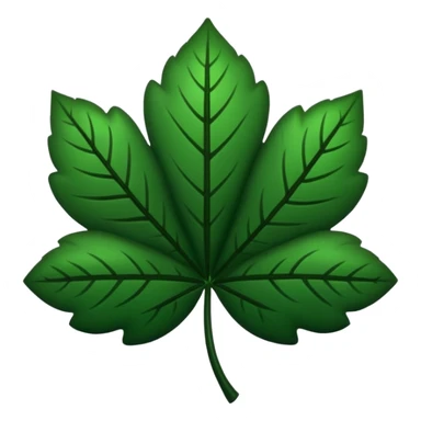 Trébol  color negro con cinco hojas  sticker