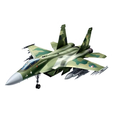 SU-35 Jet - Sukhoi (Model Year: 2020) (Iconic colour: Camouflage green) sticker