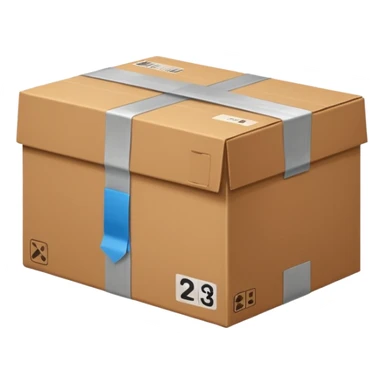 one cardboard box sticker