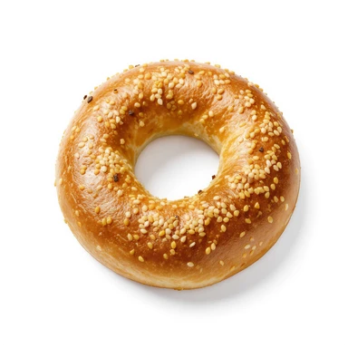 realistic simit, Turkish sesame bagel, isolated on white background sticker