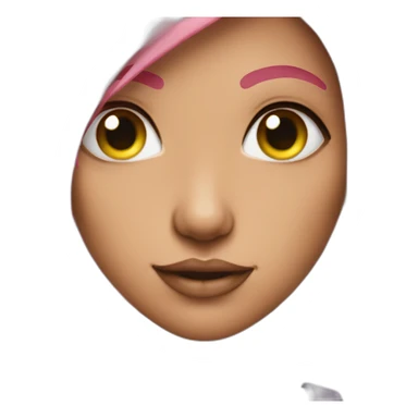 Lesbian rainbow eyes pink hair sticker