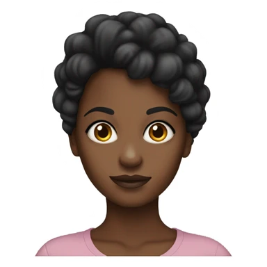 Pretty black woman with big eyes  sticker