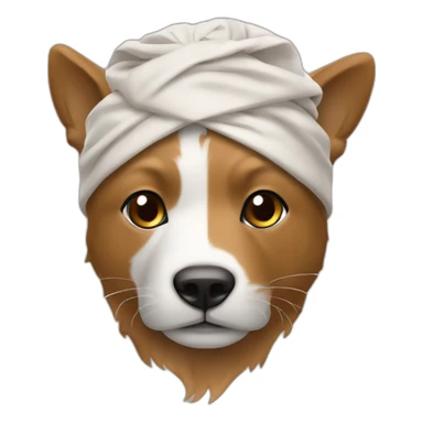 Un gars blanc avec un bandana marron clair,cheveu marron sticker