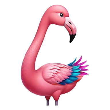  Snake flamingo sticker