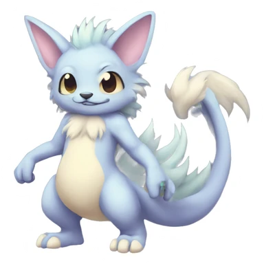 Pastel Anthro Furry Fakémon Full Body sticker