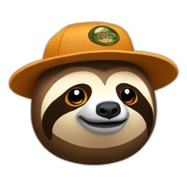 Sloth with bass pro cap sticker