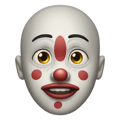 Removing clown face sticker