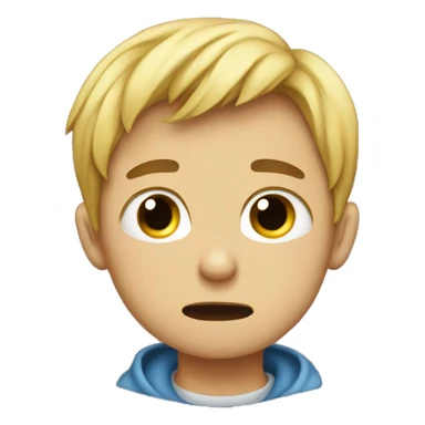 boy crying hardly about despair  sticker