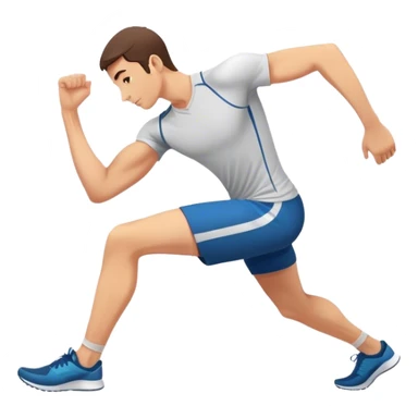 male runner hamstring stretch sticker