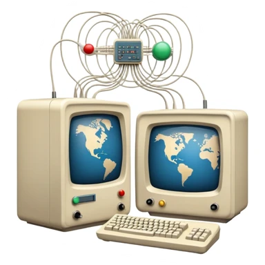 ARPANET 1969 first computer network connection with two connected computers sticker