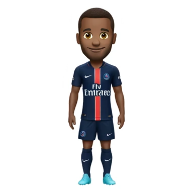 macron avec le maillot du psg sticker