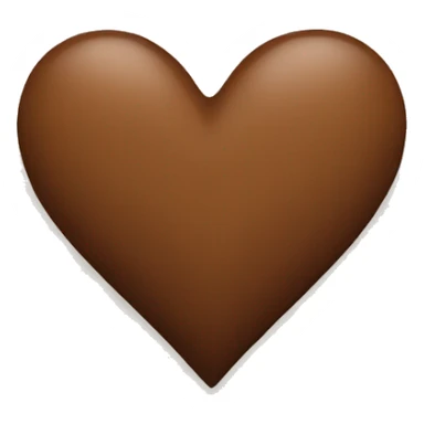Brown heart sticker