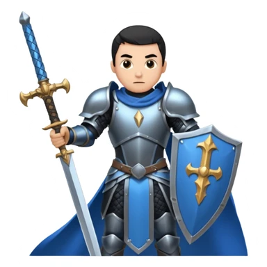 Big damage Role, at guild bosses,  iconic, with blue and black theme, HUGE great sword sticker