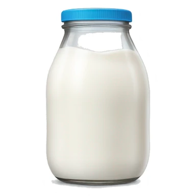 Milk jar with milk coming out of it sticker