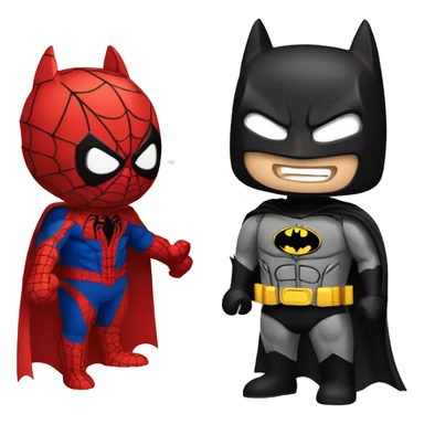 Batman vs spiderman  sticker