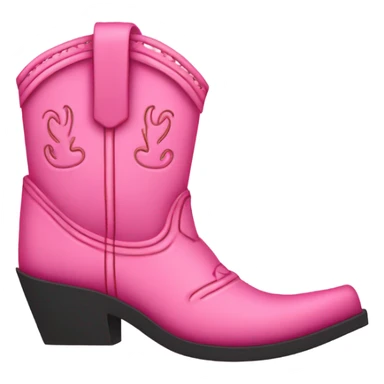 A pink cowboy boot  sticker