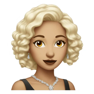 elegant light-skinned beauty portrait sticker