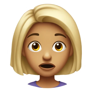 Girl with grimace sticker