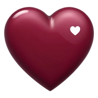 Burgundy heart sticker