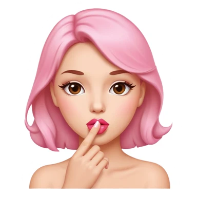 pink lips that blow kisses sticker