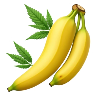 A banana with weed sticker