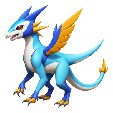 Colorful Meloetta-Latios-Wargreymon-Sergal-Pokémon-Digimon-Fakémon-fusion-hybrid-creature sticker