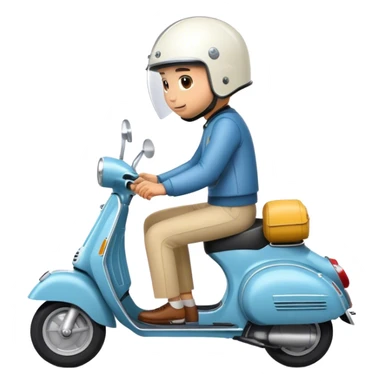 Cupido en vespa sticker
