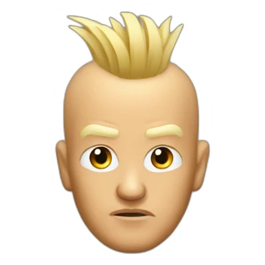 Trump head mohawk sticker