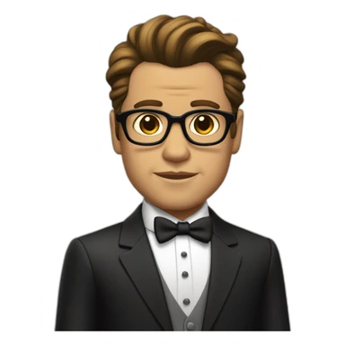 Benocio del toro suit slicked back hair sticker