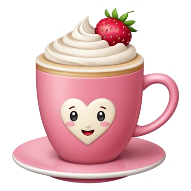 cappucino de morango  com moranguinho sticker