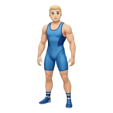 blue wrestling singlet sticker