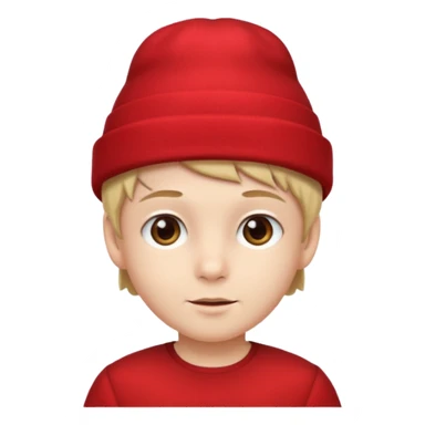 red hat and red dress boy sticker