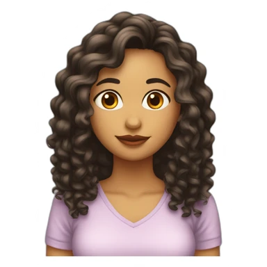 Chica alta de cabello largo y rizado sticker