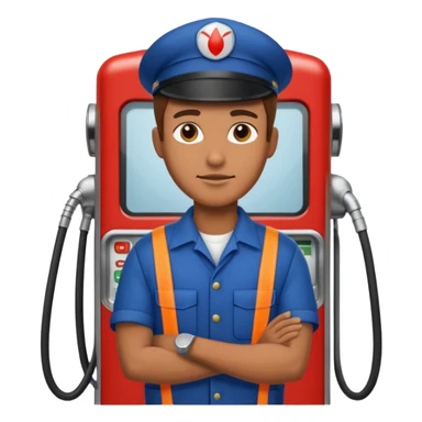 gas pump worker sticker