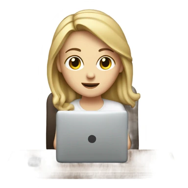 White girl with mic on table  sticker