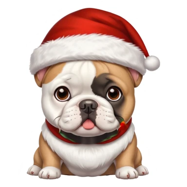 chrstimas French bulldog sticker