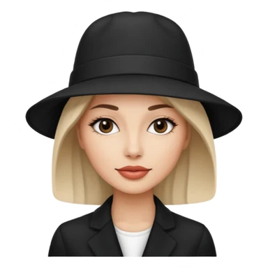 Fashion Black&White woman sticker