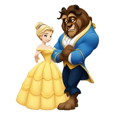 Beauty and the Beast and Cinderella  sticker