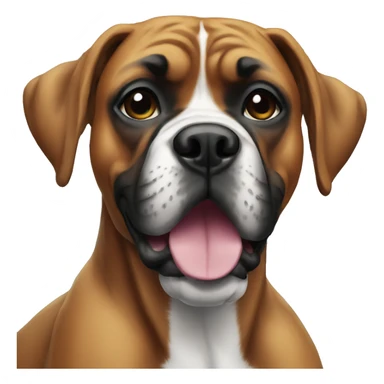 Boxer dog pool happy sticker