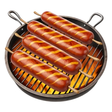 Chorizos hiperrealistas asados sticker