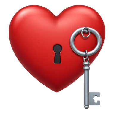heart with a dark star and key sticker