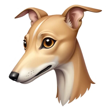Cinematic Noble Fawn Greyhound Portrait Emoji, Poised and regal, with a slender, aerodynamic build and a smooth, elegant fawn Fur, deep-set soulful eyes, Simplified yet sharp and sophisticated features, highly detailed, glowing with a soft, dignified glow, high shine, intelligent and agile, stylized with an air of grace, focused and attentive, soft glowing outline, capturing the essence of a watchful and swift companion, so majestic it feels as though it could dash out of the screen with effortless authority! sticker