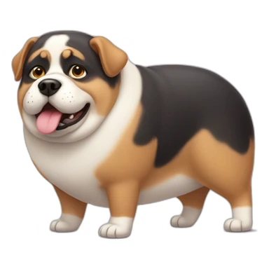 a morbidly obese dog sticker