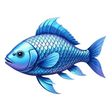 the flat side view of a super cool fish sticker