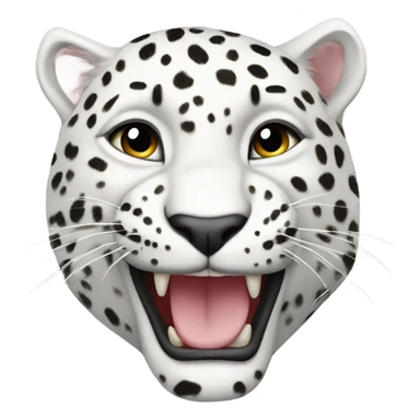White Leopard  with designer brands on sticker