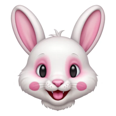Laughing bunny sticker
