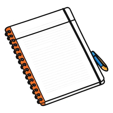 cartoonish sticker style notebook sticker