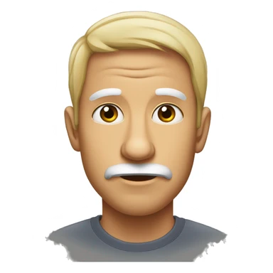Quero que crie um emoji de uma homem moreno, olhos amendoados com lágrimas, boca triste sticker